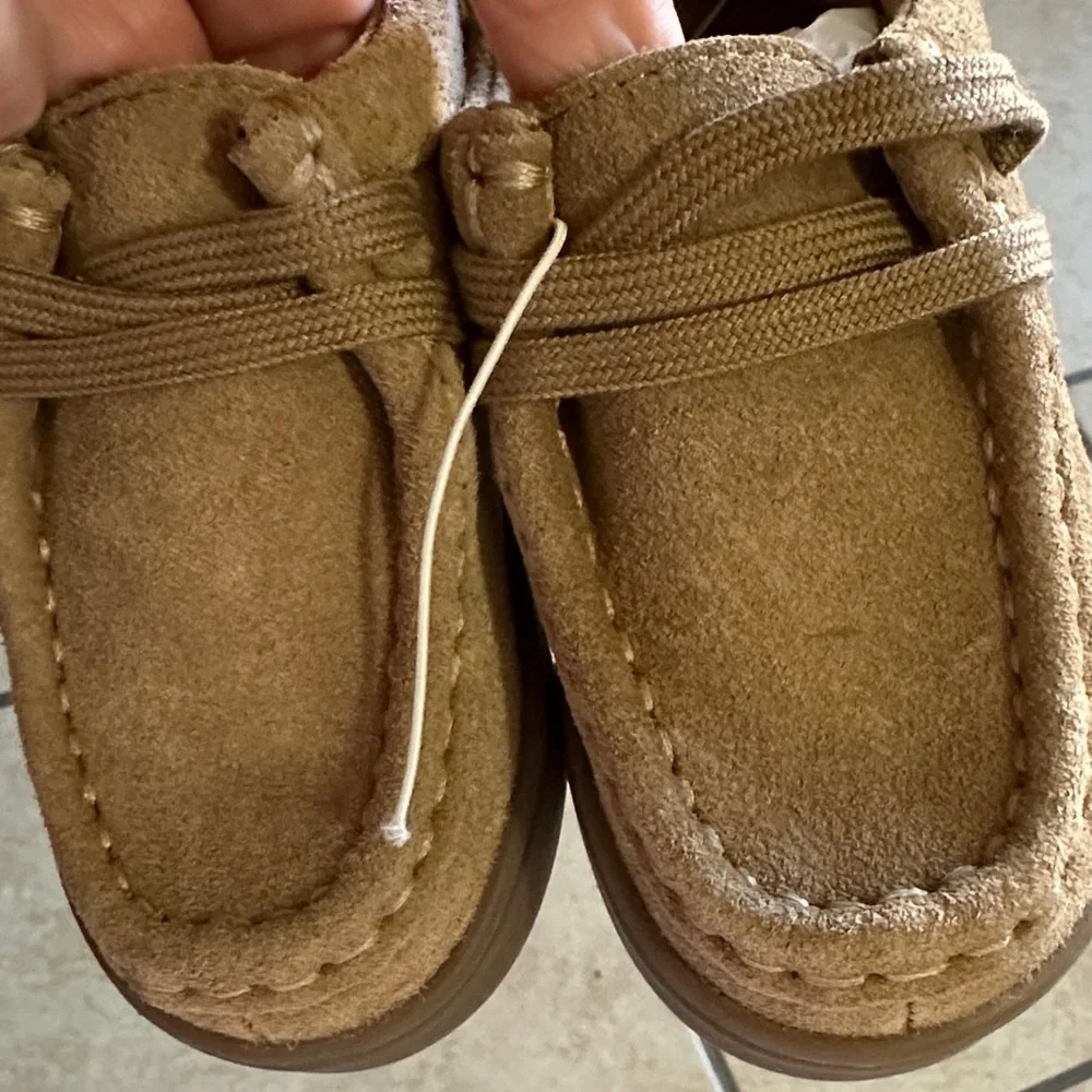 Zara Kids Tan Moccasins